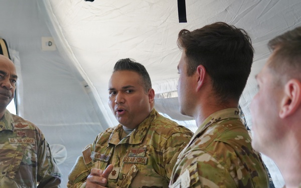 Mississippi National Guard's TAG (The Adjutant General) meets U.S. airmen at Sentry South exercise