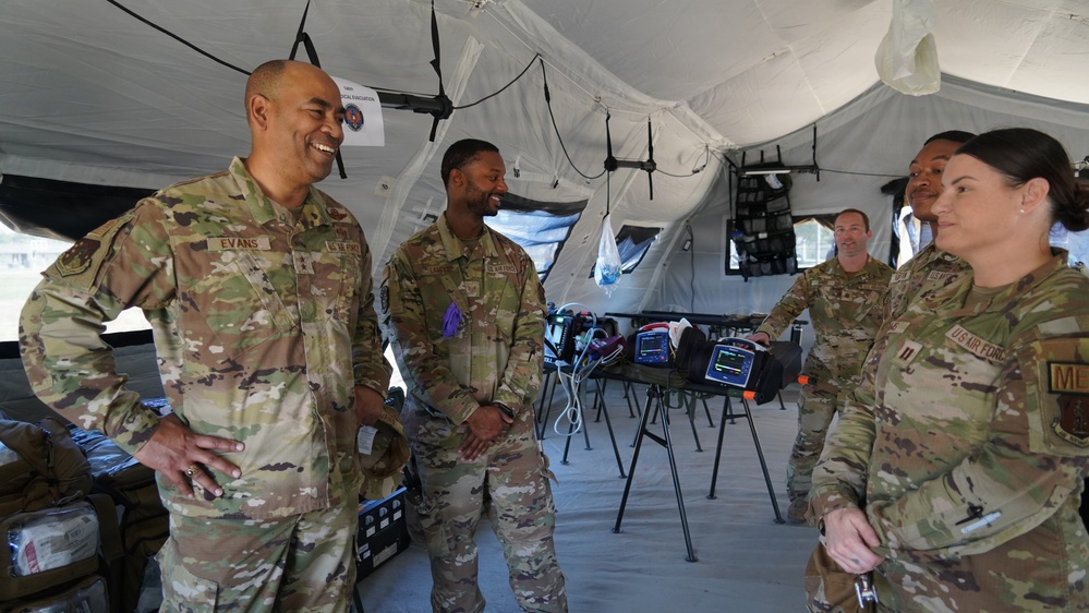 Mississippi National Guard's TAG (The Adjutant General) meets U.S. airmen at Sentry South  exercise