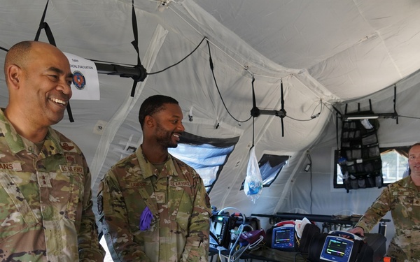Mississippi National Guard's TAG (The Adjutant General) meets U.S. airmen at Sentry South  exercise