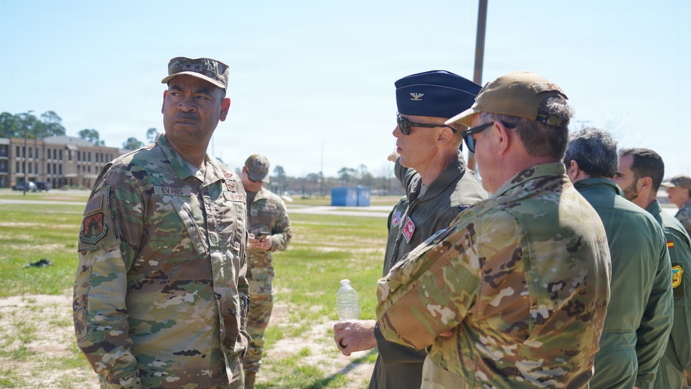 Mississippi National Guard's TAG (The Adjutant General) meets U.S. airmen at Sentry South exercise