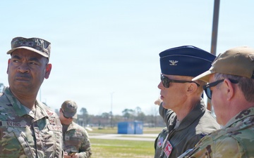 Mississippi National Guard's TAG (The Adjutant General) meets U.S. airmen at Sentry South exercise
