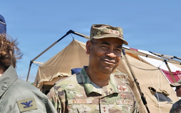 Mississippi National Guard's TAG (The Adjutant General) meets U.S. airmen at Sentry South exercise