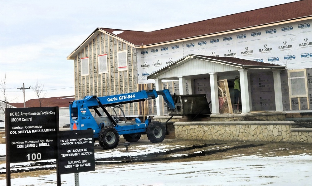 Six months along, Fort McCoy Garrison Headquarters project moving along steadily