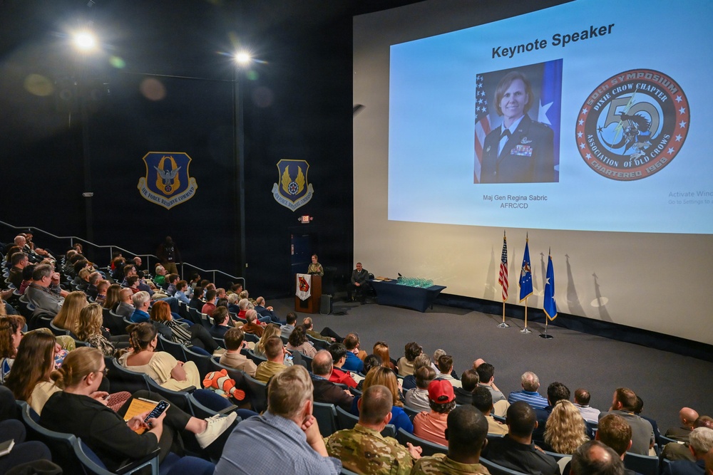 Maj. Gen. Regina Sabric speaks at 50th-Anniversary Dixie Crow Symposium