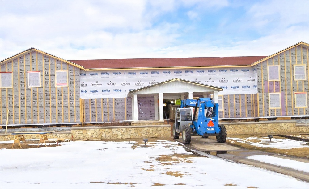 Six months along, Fort McCoy Garrison Headquarters project moving along steadily