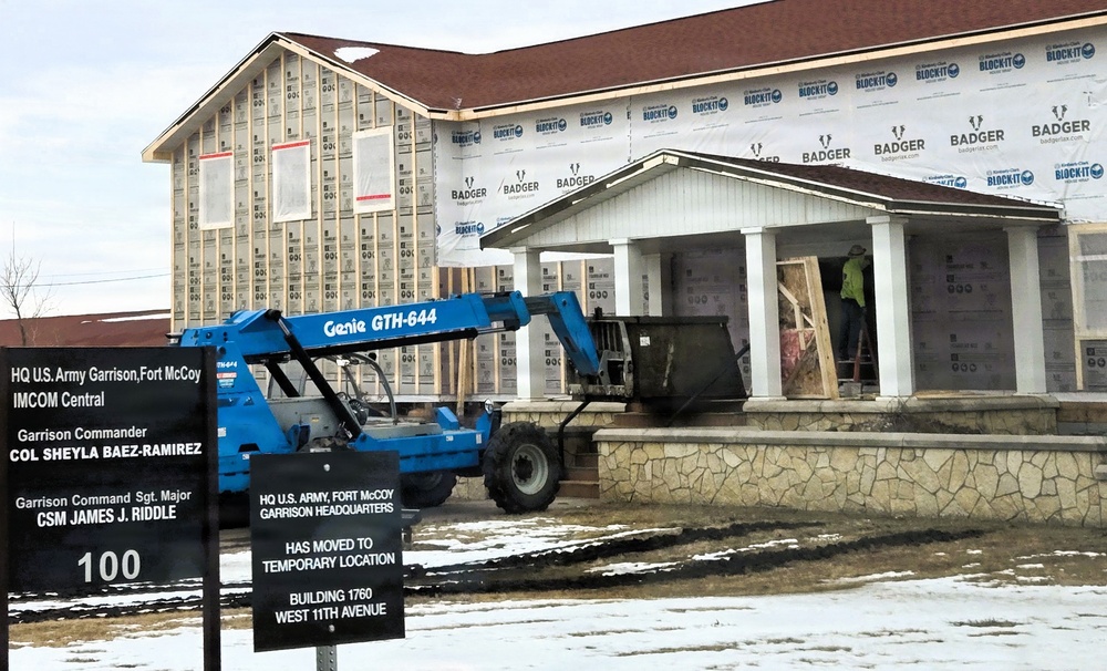 Six months along, Fort McCoy Garrison Headquarters project moving along steadily