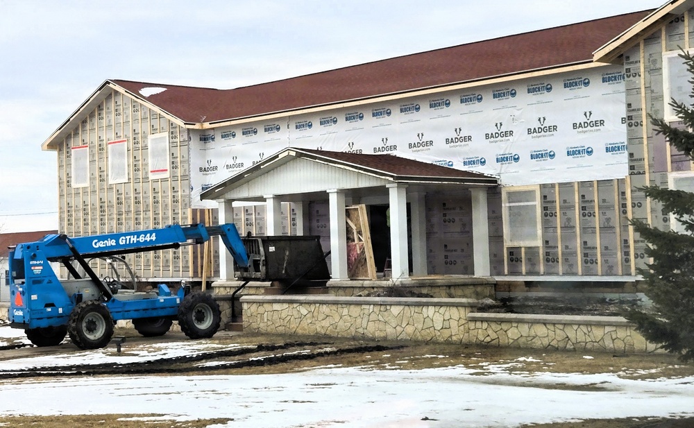 Six months along, Fort McCoy Garrison Headquarters project moving along steadily