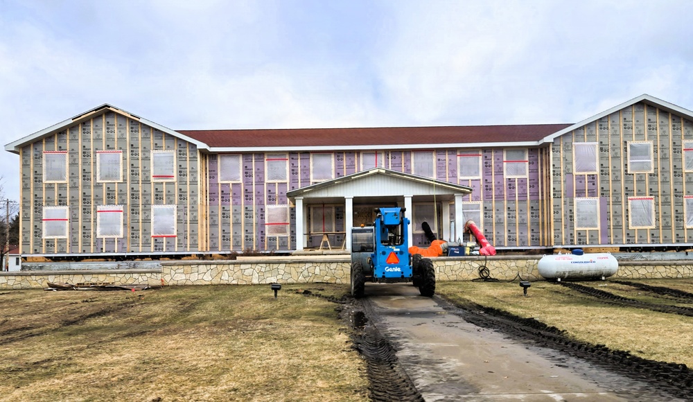 Six months along, Fort McCoy Garrison Headquarters project moving along steadily