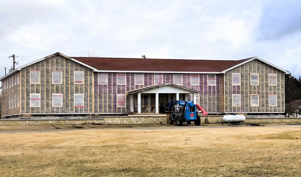 Six months along, Fort McCoy Garrison Headquarters project moving along steadily