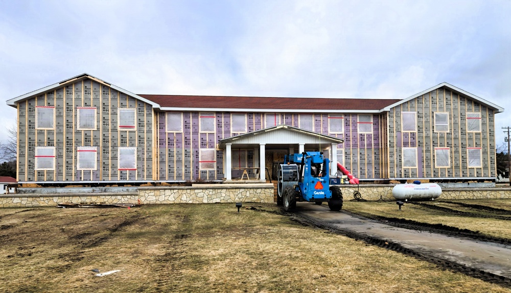 Six months along, Fort McCoy Garrison Headquarters project moving along steadily