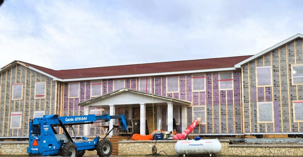Six months along, Fort McCoy Garrison Headquarters project moving along steadily
