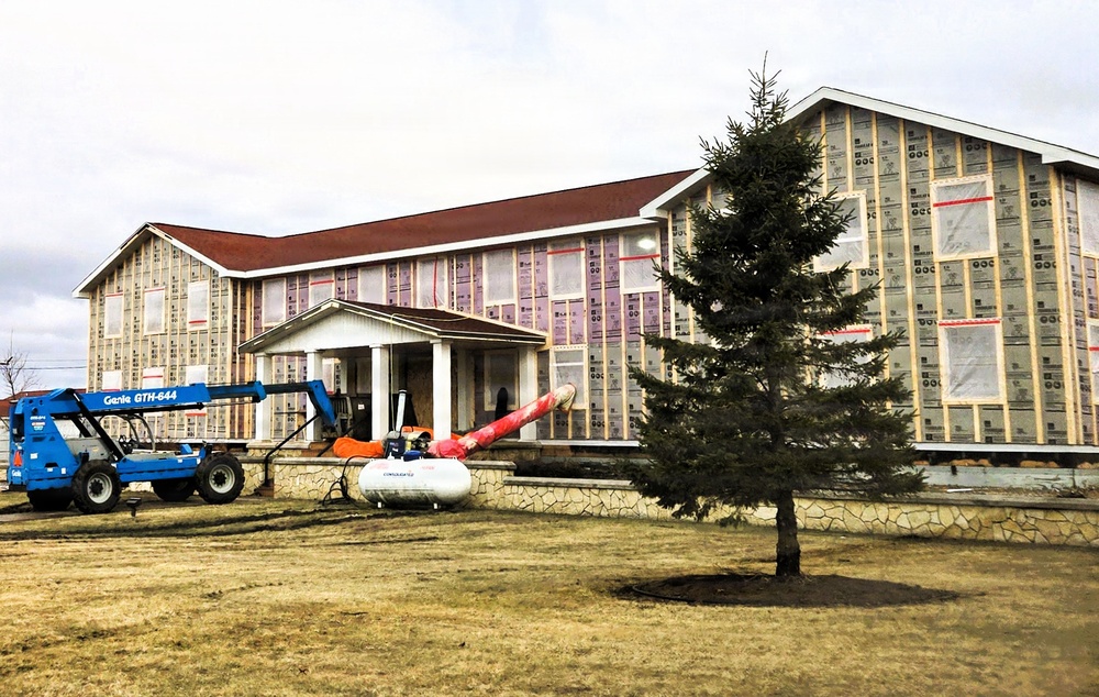 Six months along, Fort McCoy Garrison Headquarters project moving along steadily
