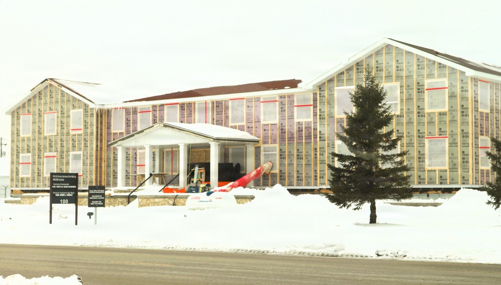 Six months along, Fort McCoy Garrison Headquarters project moving along steadily