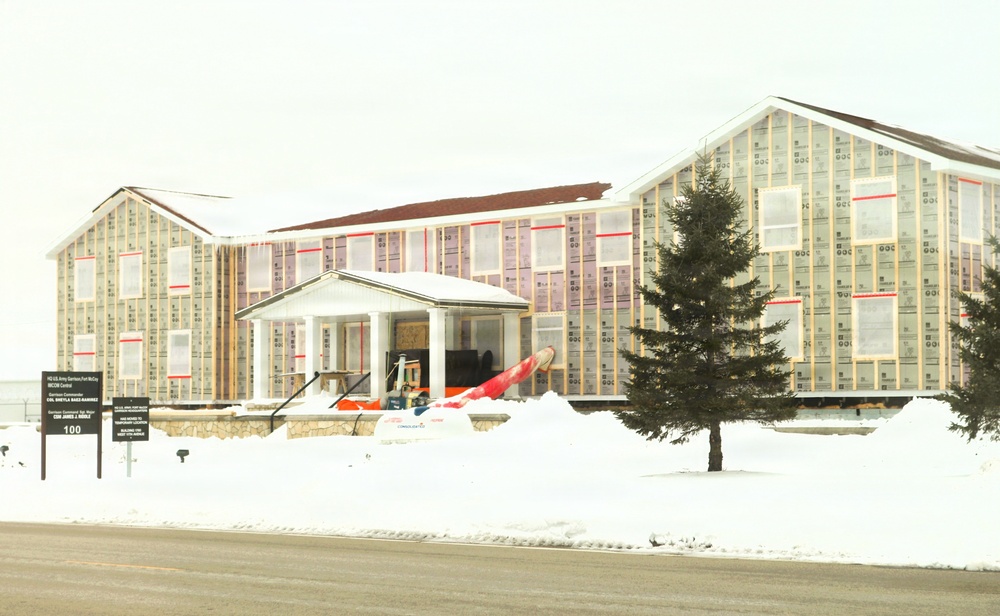 Six months along, Fort McCoy Garrison Headquarters project moving along steadily