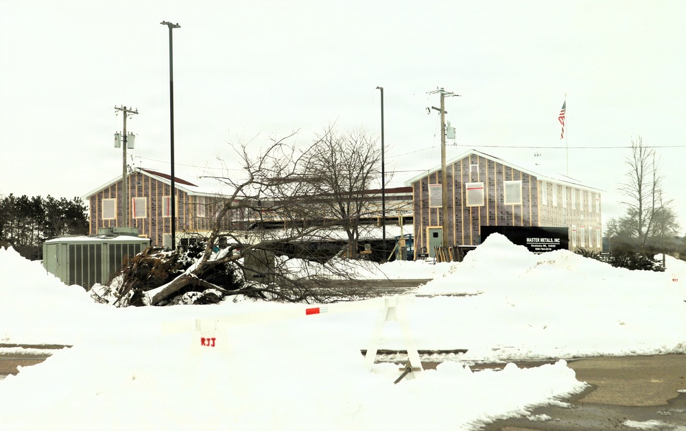 Six months along, Fort McCoy Garrison Headquarters project moving along steadily