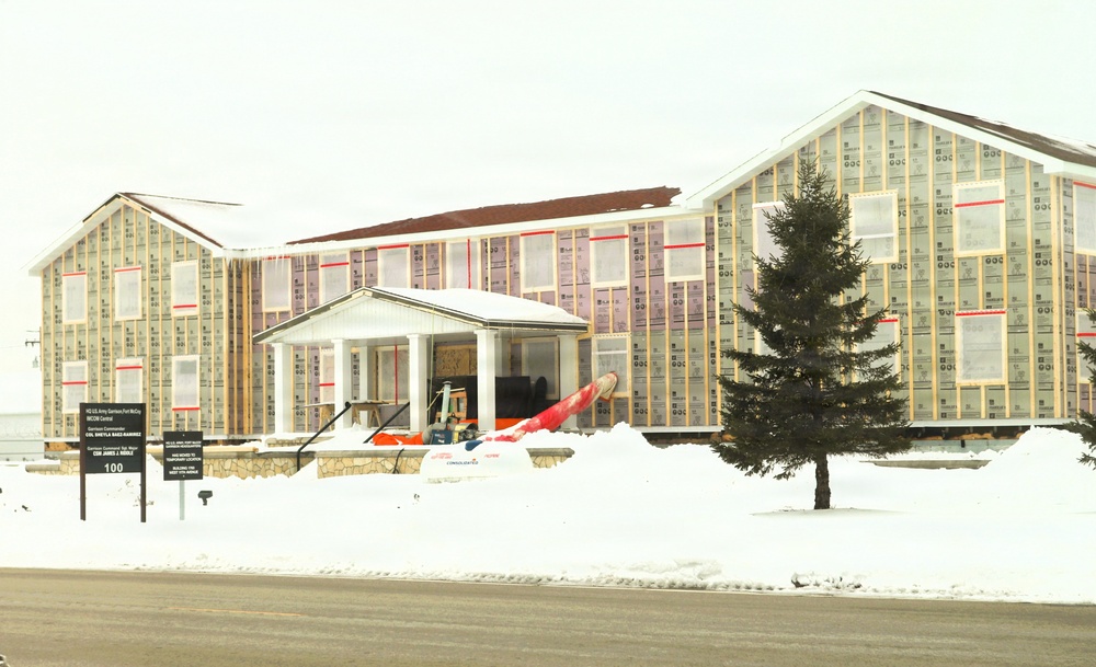Six months along, Fort McCoy Garrison Headquarters project moving along steadily