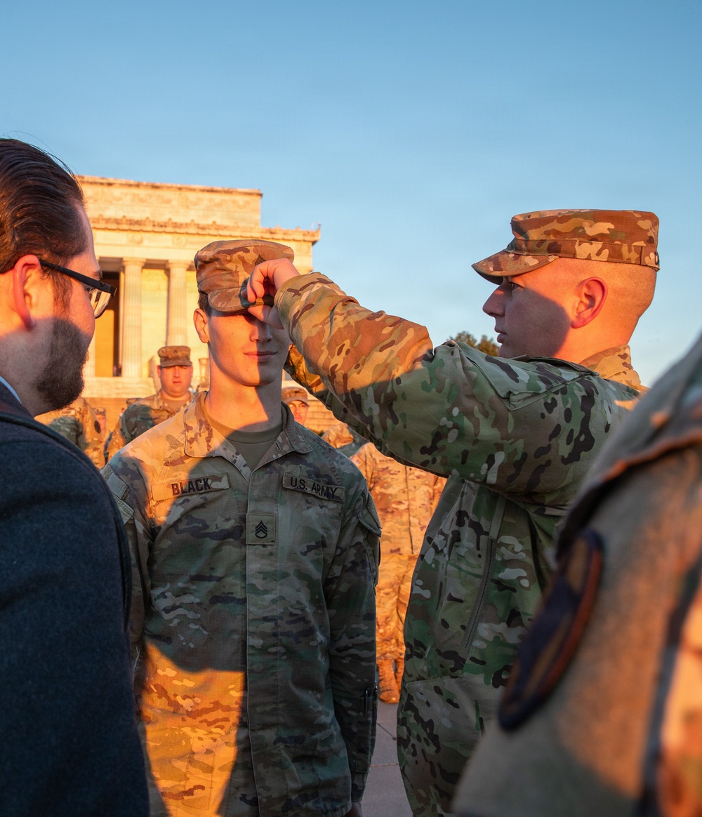 Staff Sgt. Nicholas Black Nicholas Black Promoted at Lincoln Memorial