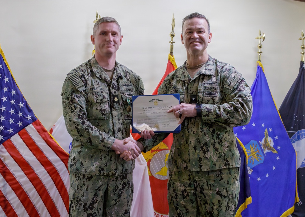 Emmett Delateur Promoted to Lieutenant Commander at NAVSUP WSS