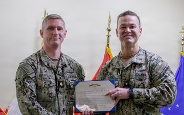 Emmett Delateur Promoted to Lieutenant Commander at NAVSUP WSS