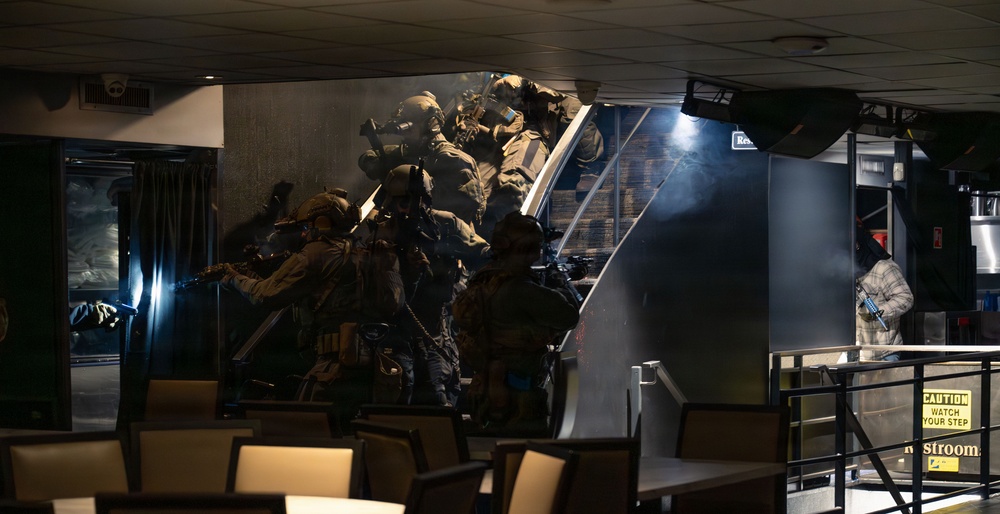 Coast Guard Maritime Security Response Team-East conducts boarding training aboard Spirit of Norfolk