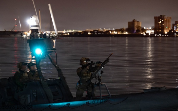 Coast Guard Maritime Security Response Team-East conducts boarding training aboard Spirit of Norfolk