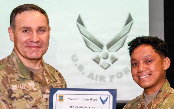 Warrior of the Week SrA Siacunco