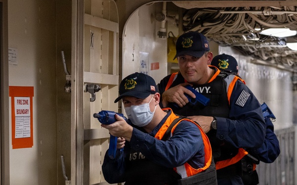 USS Green Bay Crew Conducts Anti-Terrorism Drill Onboard the USS Anchorage