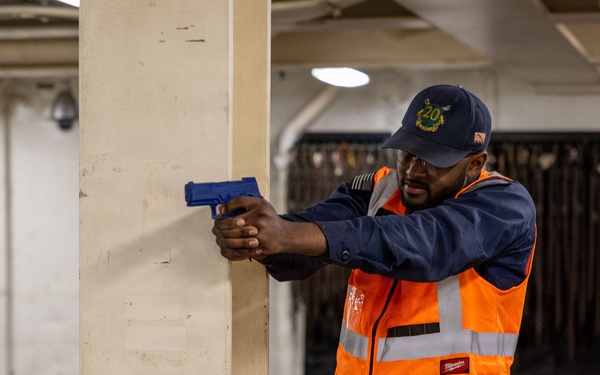 USS Green Bay Crew Conducts Anti-Terrorism Drill Onboard the USS Anchorage