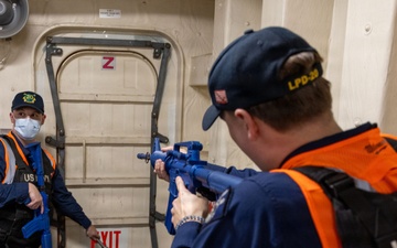 USS Green Bay Crew Conducts Anti-Terrorism Drill Onboard the USS Anchorage