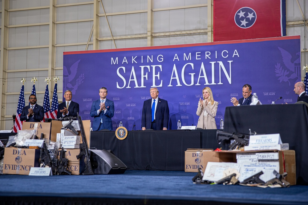 President Donald J. Trump visits Memphis to highlight ongoing public safety efforts