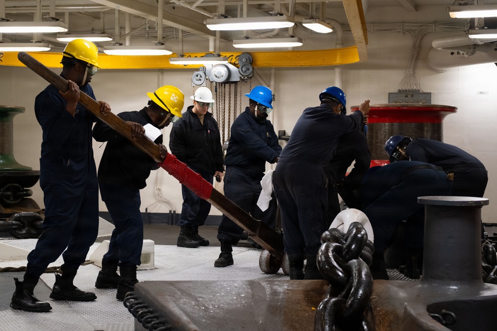 Boxer Conducts Anchor Testing