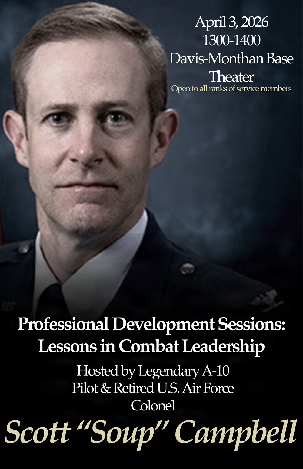 Lessons in Combat Leadership Pro Dev Session Flyer
