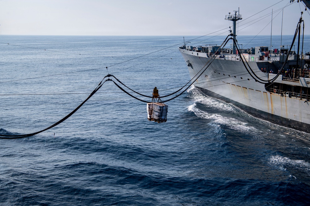 USS Nimitz and USNS Patuxent Conduct Replenishment-at-Sea