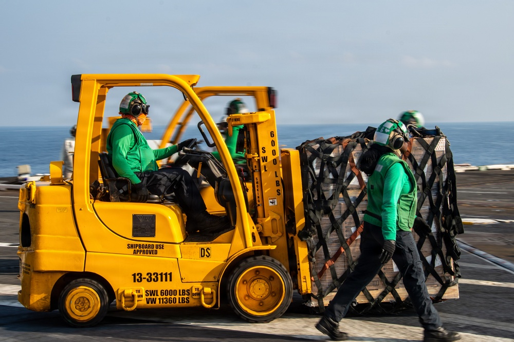 USS Nimitz and USNS Patuxent Conduct Replenishment-at-Sea