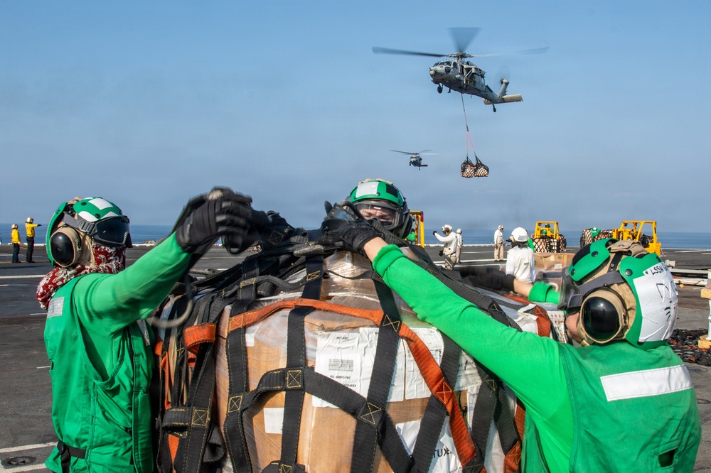 USS Nimitz and USNS Patuxent Conduct Replenishment-at-Sea