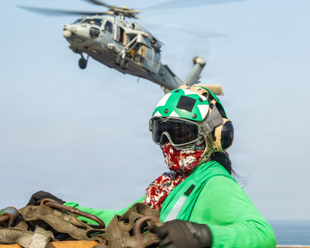 USS Nimitz and USNS Patuxent Conduct Replenishment-at-Sea