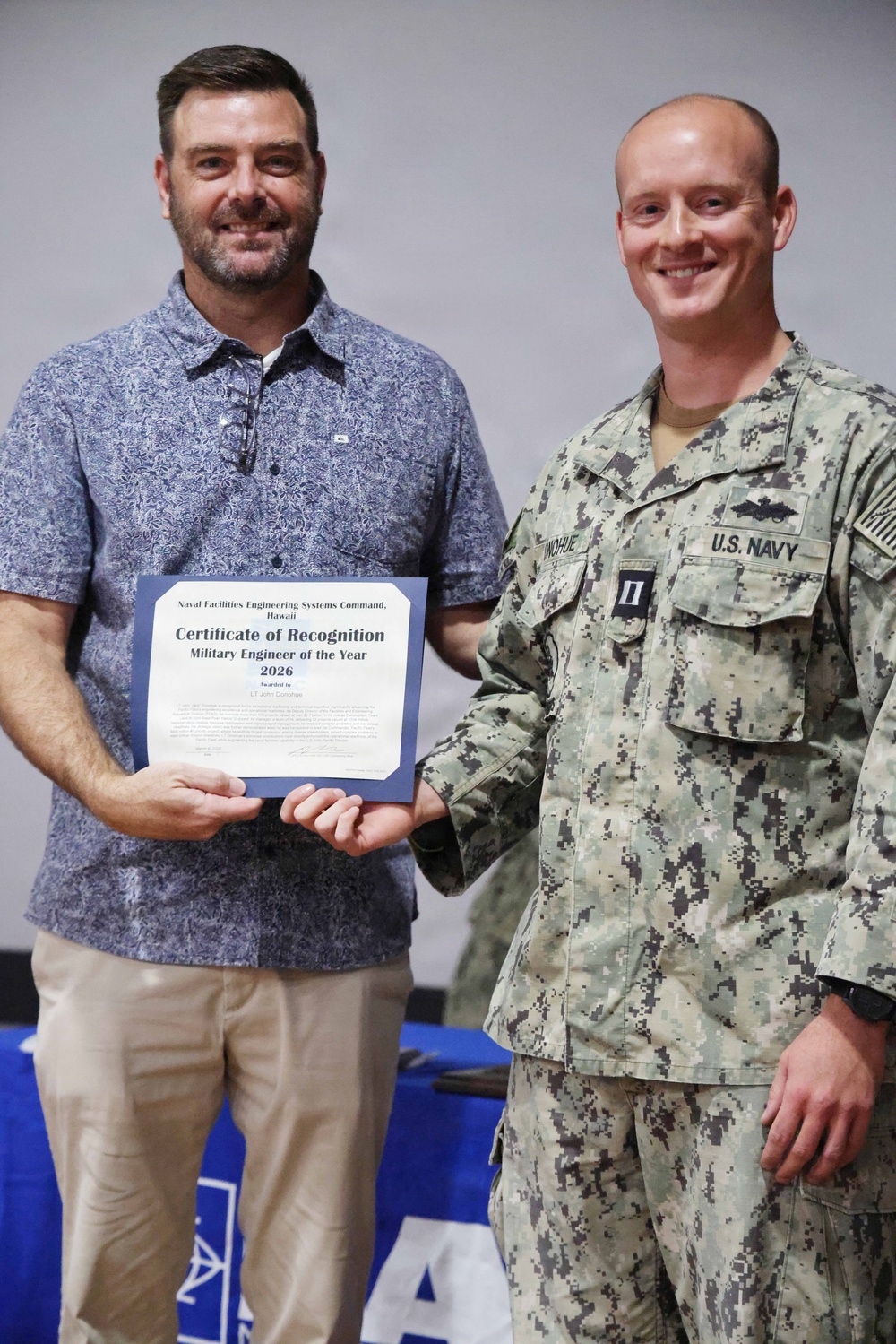 2026 NAVFAC Hawaii Military Engineer of the Year
