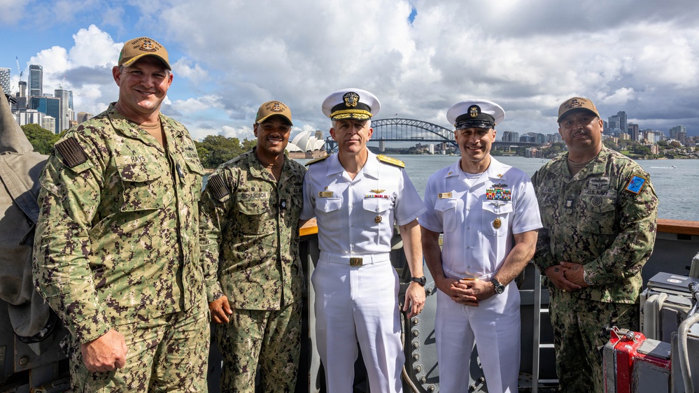 Commander, U.S. 7th Fleet Vice Adm. Pat Hannifin visits USS Fitzgerald during Exercise Kakadu 2026