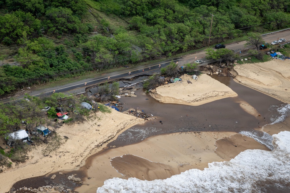 Army Black Hawk Crew Documents Storm-Damaged Infrastructure