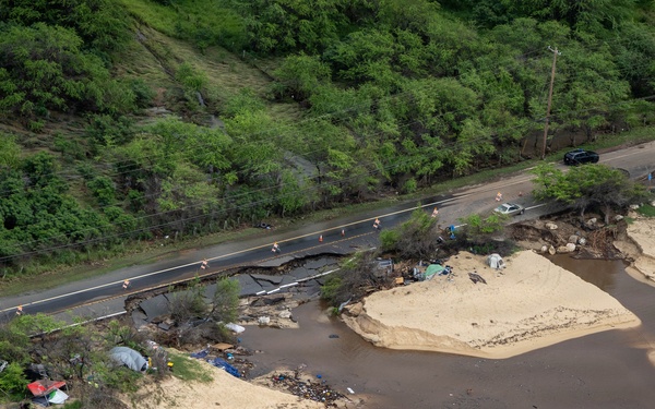 Army Black Hawk Crew Documents Storm-Damaged Infrastructure