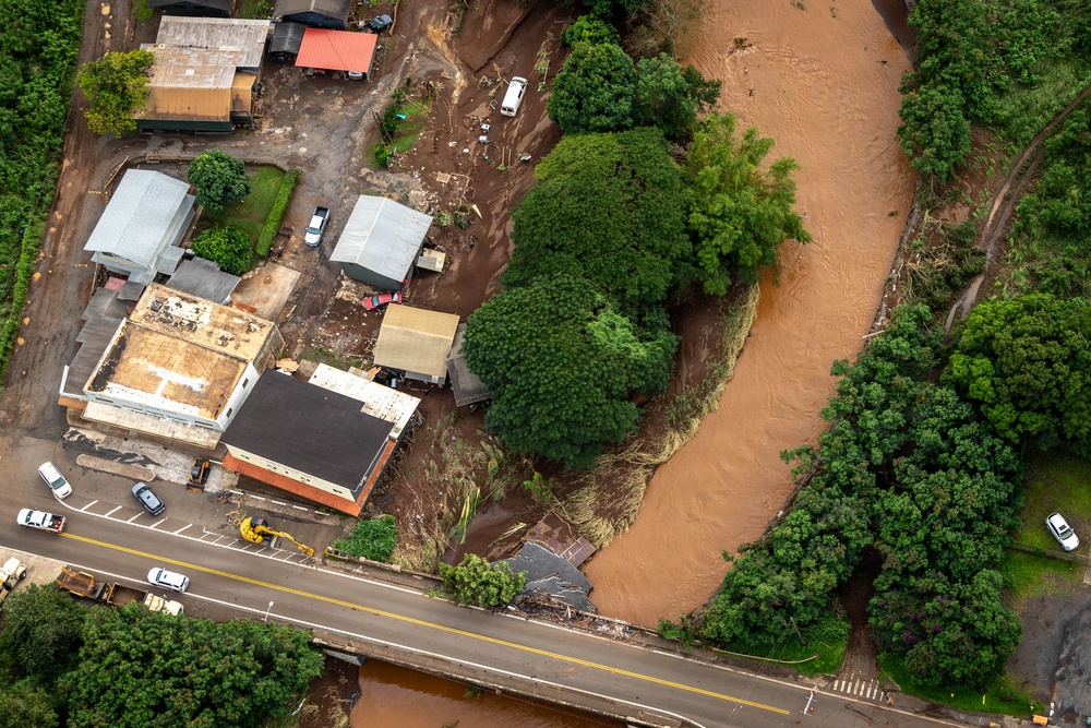 Army Black Hawk Crew Documents Storm-Damaged Infrastructure