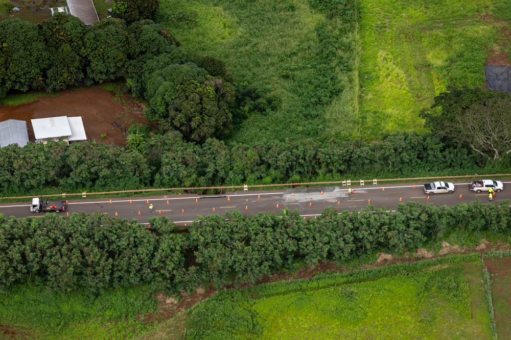 Army Black Hawk Crew Documents Storm-Damaged Infrastructure