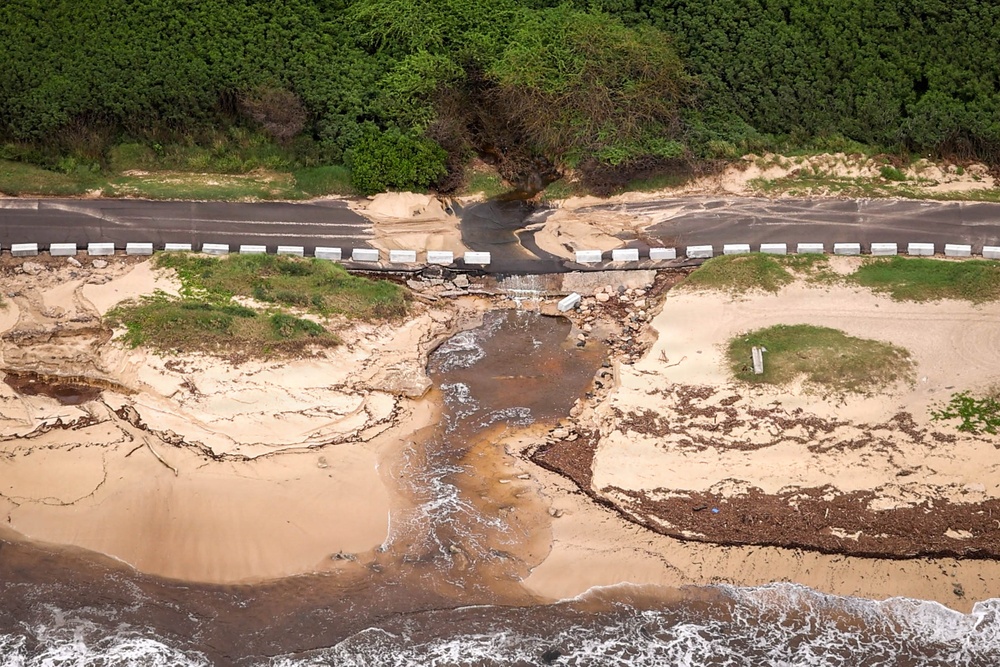 Army Black Hawk Crew Documents Storm-Damaged Infrastructure