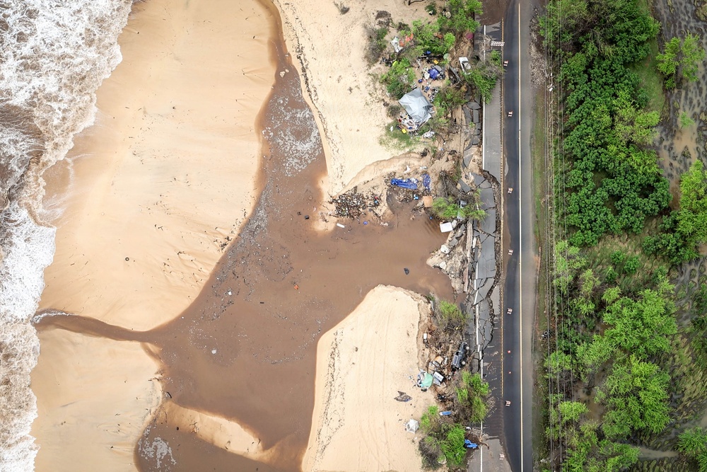 Army Black Hawk Crew Documents Storm-Damaged Infrastructure