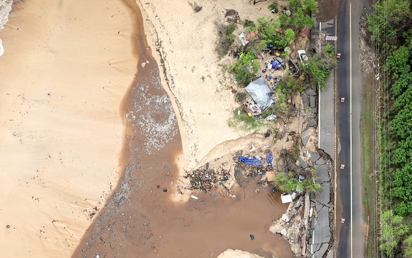 Army Black Hawk Crew Documents Storm-Damaged Infrastructure