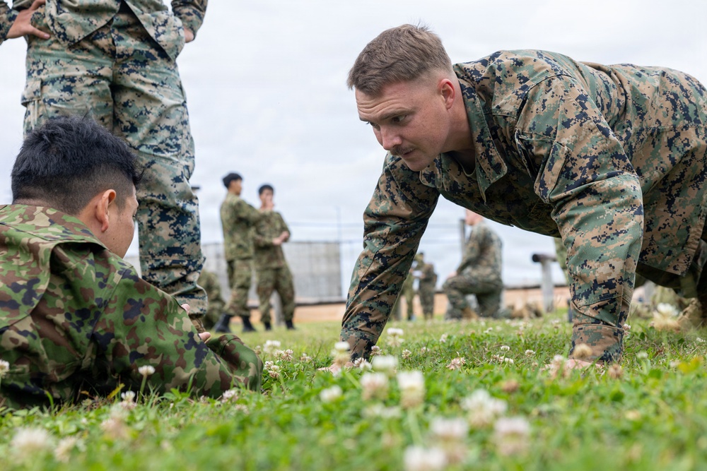 4th Marine Regiment Bilateral NCO Seminar PT