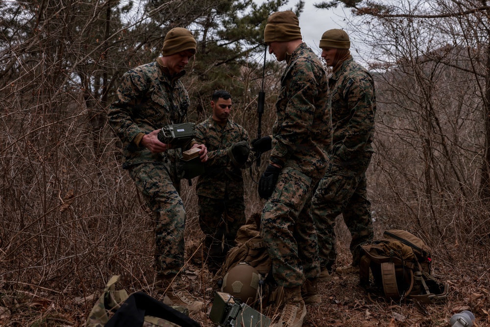 5th Air Naval Gunfire Liaison Company Marines conduct training with Republic of Korea service members