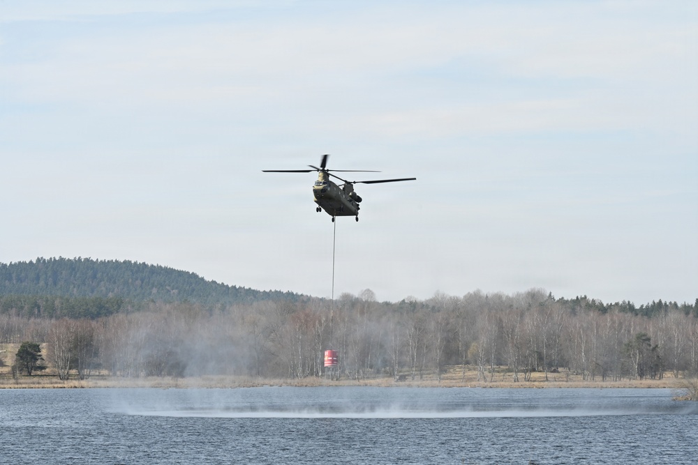 12CAB Supports USAG Bavaria Aerial Fire Fighting Training