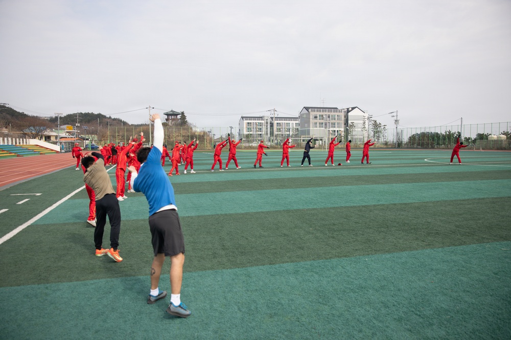 U.S. Marines and Republic of Korea forces strengthen partnership through physical training during Freedom Shield 26