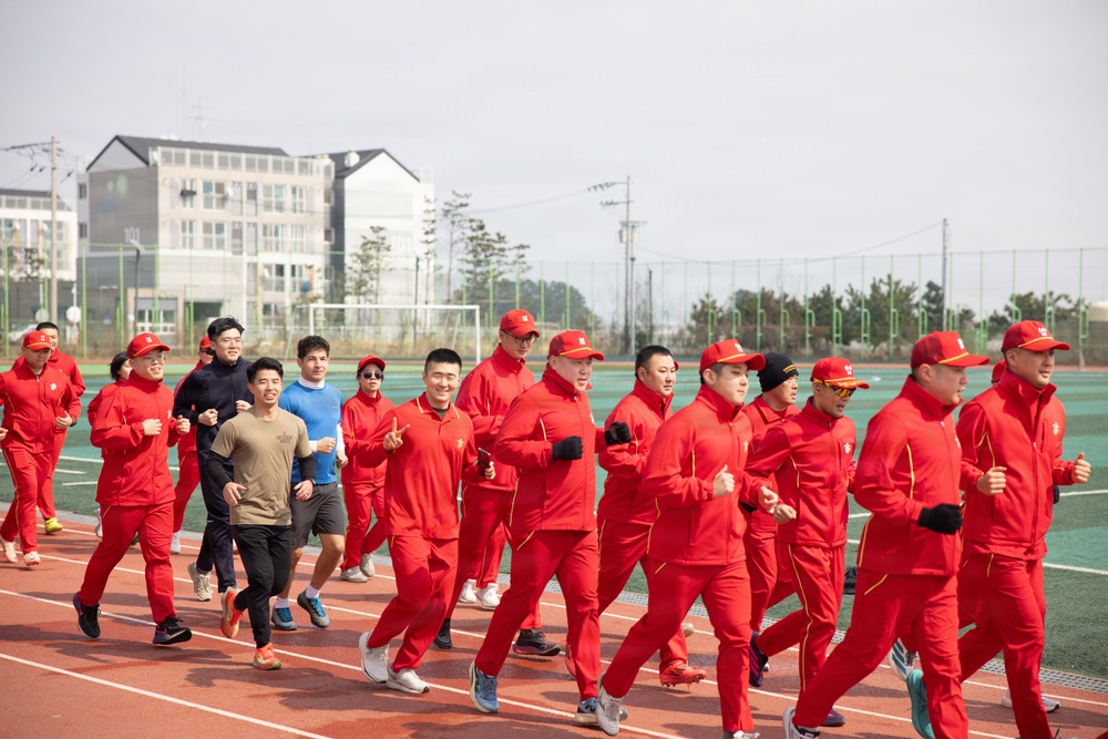 U.S. Marines and Republic of Korea forces strengthen partnership through physical training during Freedom Shield 26